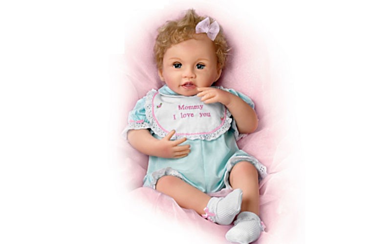 Waltraud Hanl Katie Kisses Interactive Baby Girl Doll