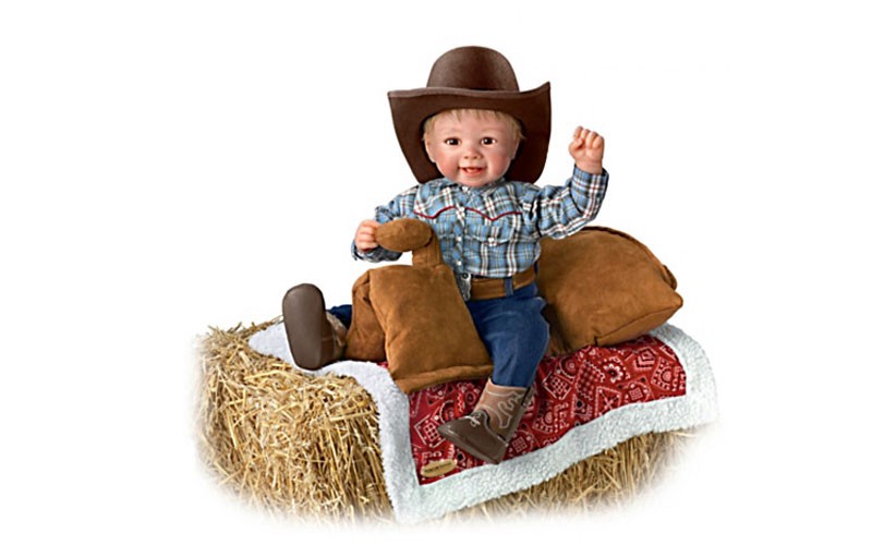 Sherry Rawn Lil Blake Cow Boy Doll with Saddle Seat Blanket