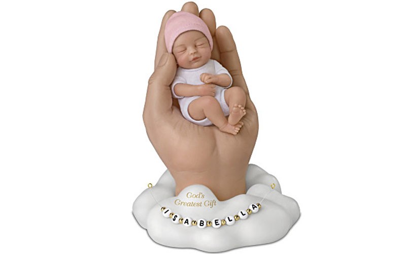 Gods Greatest Gift Miniature Baby Doll with Name Beads
