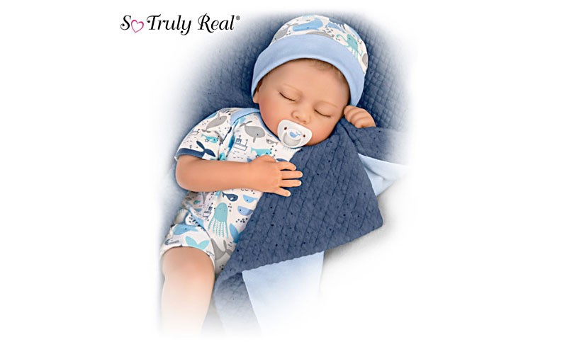 Andrea Arcello Seaside Dreams Breathing Baby Boy Doll
