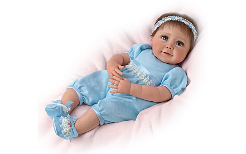 Sherry Miller Baby Blue Eyes Weighted Lifelike Baby Doll