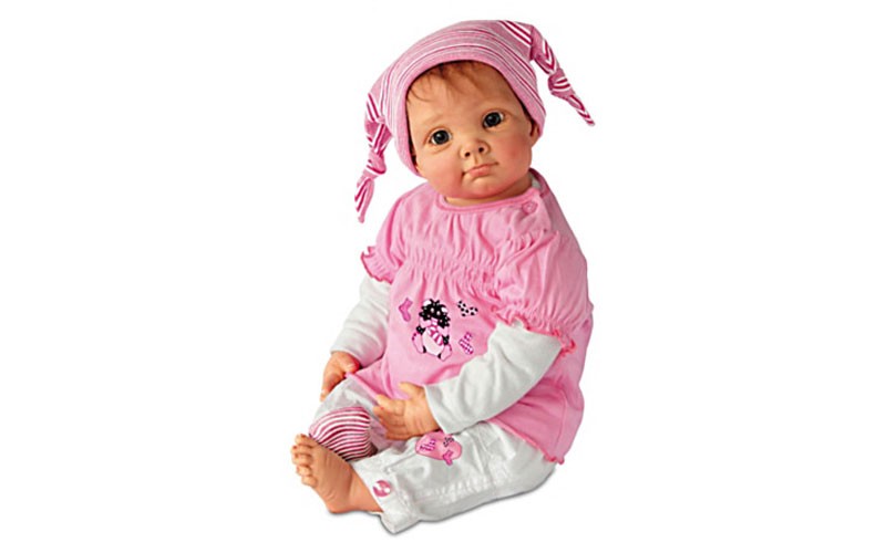 Elly Knoops Julia and The Sock Goblin Lifelike Baby Girl Doll