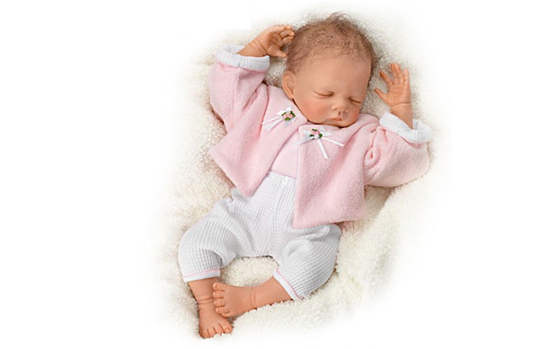 Waltraud Hanl Sleeping Baby Doll with RealTouch Skin