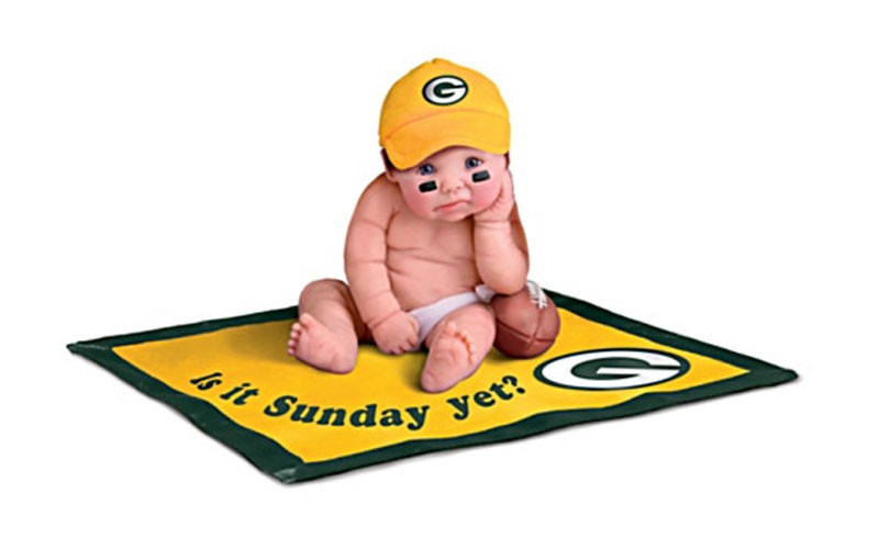 NFL Licensed Green Bay Packers Baby Boy Doll Collection
