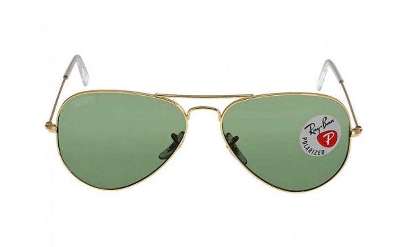 Rayban Aviator Green Polarized Lens 58mm Sunglasses