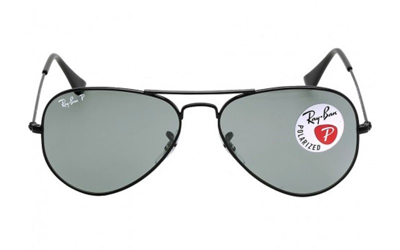 RayBan Aviator Classic Polarized Green Classic G-15 Sunglasses