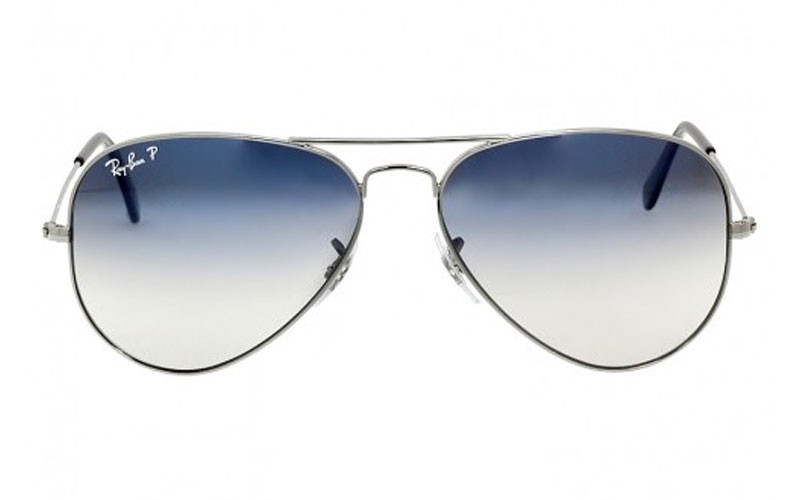 RayBan Aviator 58mm Sunglasses Polarized Blue Grey Gradient