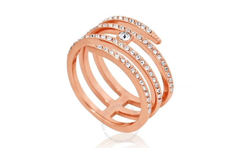 Swarovski Creativity Coiled Rose Gold-Plated Ring