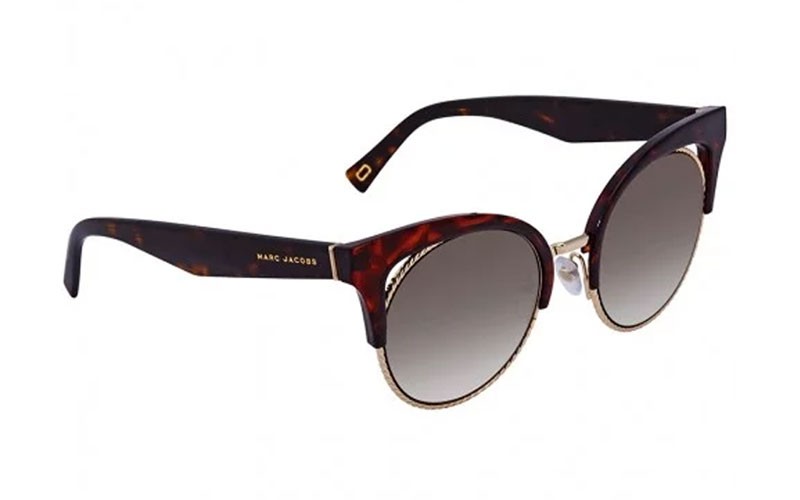 Marc Jacobs Marc Brown Ss Gold Cat Eye Ladies Sunglasses