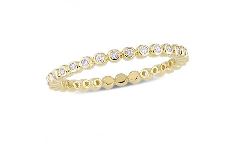 Amour 1/4 CT TW Diamond Stackable Eternity Band in 10k Yellow Gold