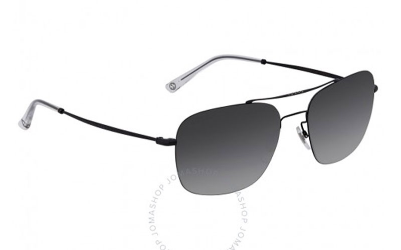 Gucci Grey Gradient Rectangular Sunglasses