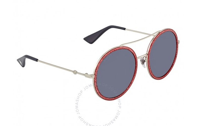 Gucci Round Pink Glitter Ladies Sunglasses