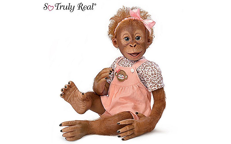 Hold That Pose Momoko Baby Monkey Doll by Ina Volprich