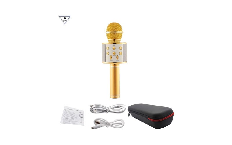 WS858 Professional Wireless karaoke Microphone Speaker Condenser Microfono with